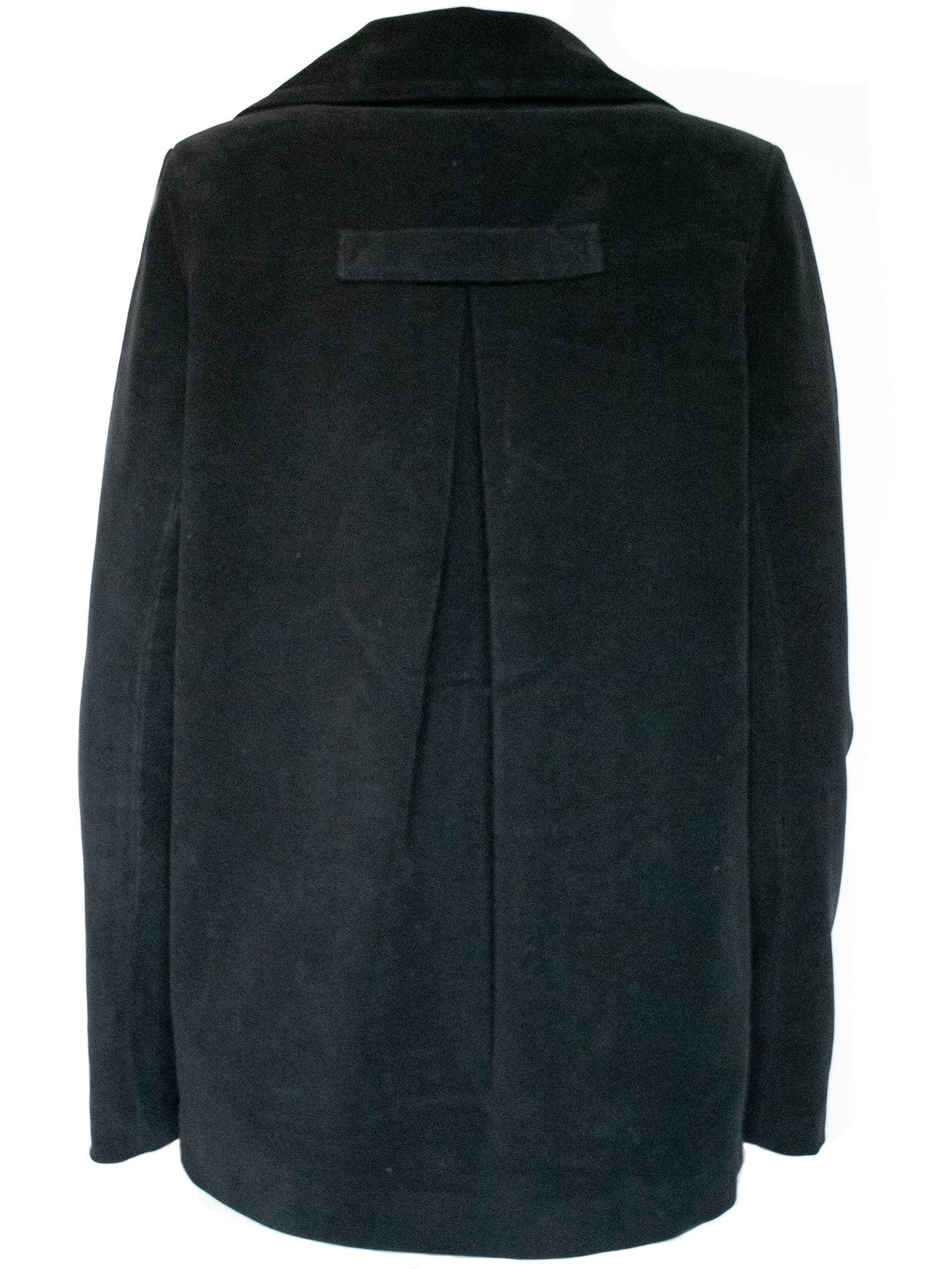 Dark gray coat on a white background