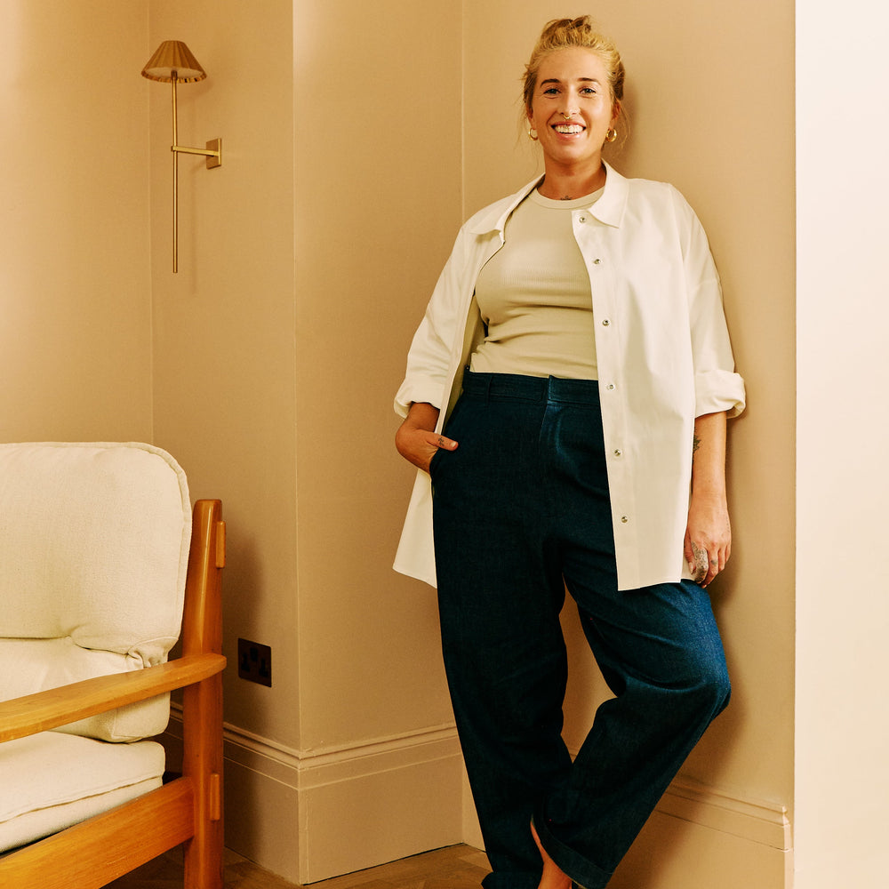 Adjustable Size Wide Leg Jeans