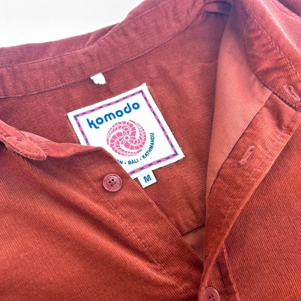 ABEL Organic Corduroy Shirt - Terracotta
