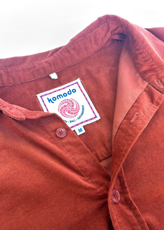 ABEL Organic Corduroy Shirt - Terracotta