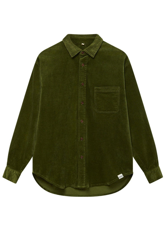 ABEL - Organic Cotton Cord Shirt Pine Green