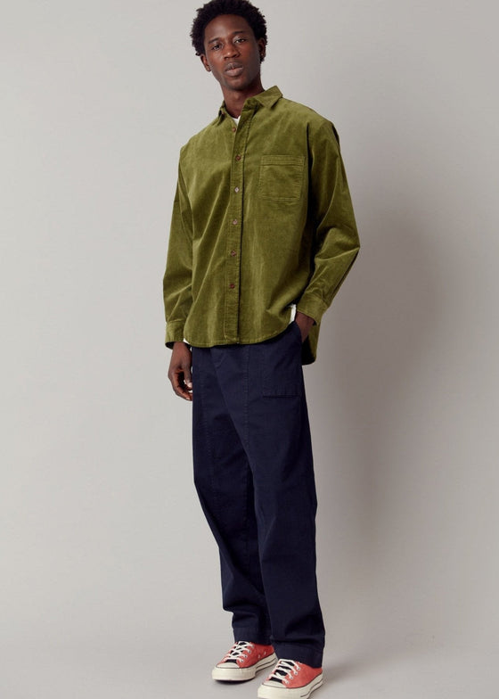 ABEL - Organic Cotton Cord Shirt Pine Green