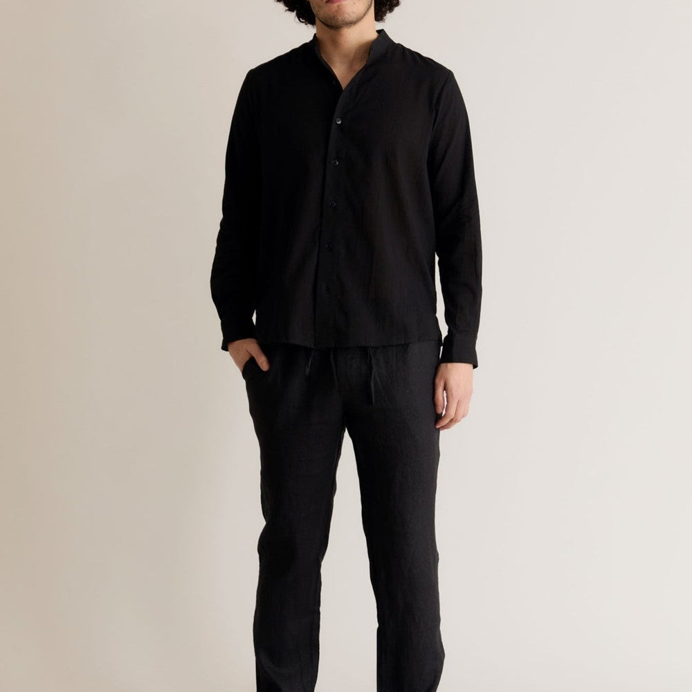 
                  
                    AUGUST - Linen Trouser Black
                  
                