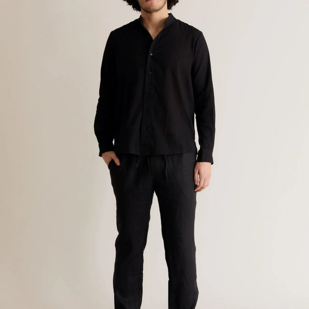 AUGUST - Linen Trouser Black