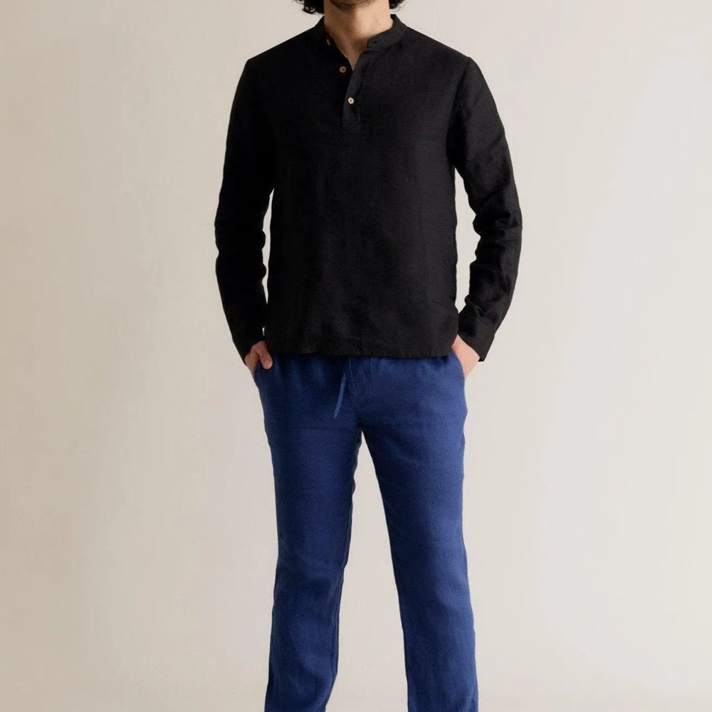 AUGUST - Linen Trouser Navy