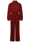 AVA - Rayon Jumpsuit Wine Red