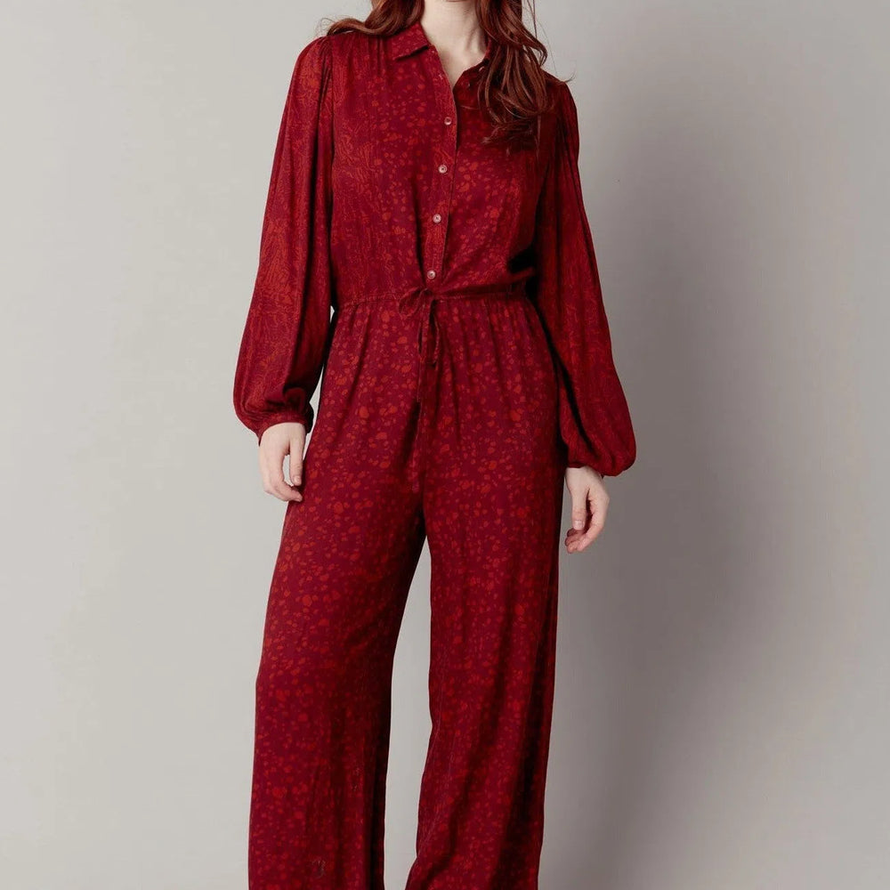 
                  
                    AVA - Rayon Jumpsuit Wine Red
                  
                