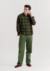 AXEL Flannel Patchwork Check Shirt - Green