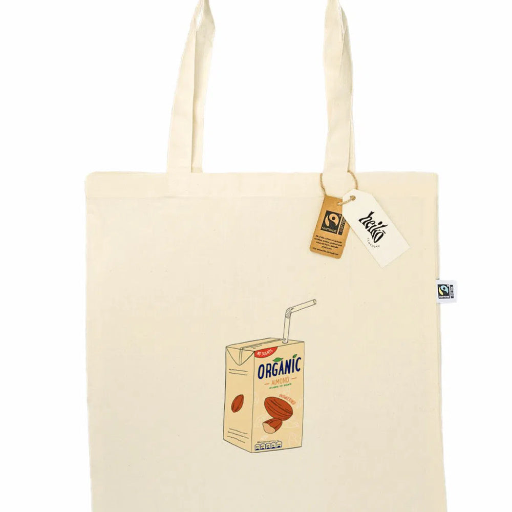 Almond Milk Addict Tote Bag - Vegan - 100% Organic Cotton