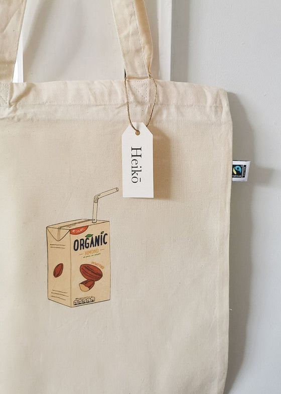 Almond Milk Addict Tote Bag - Vegan - 100% Organic Cotton