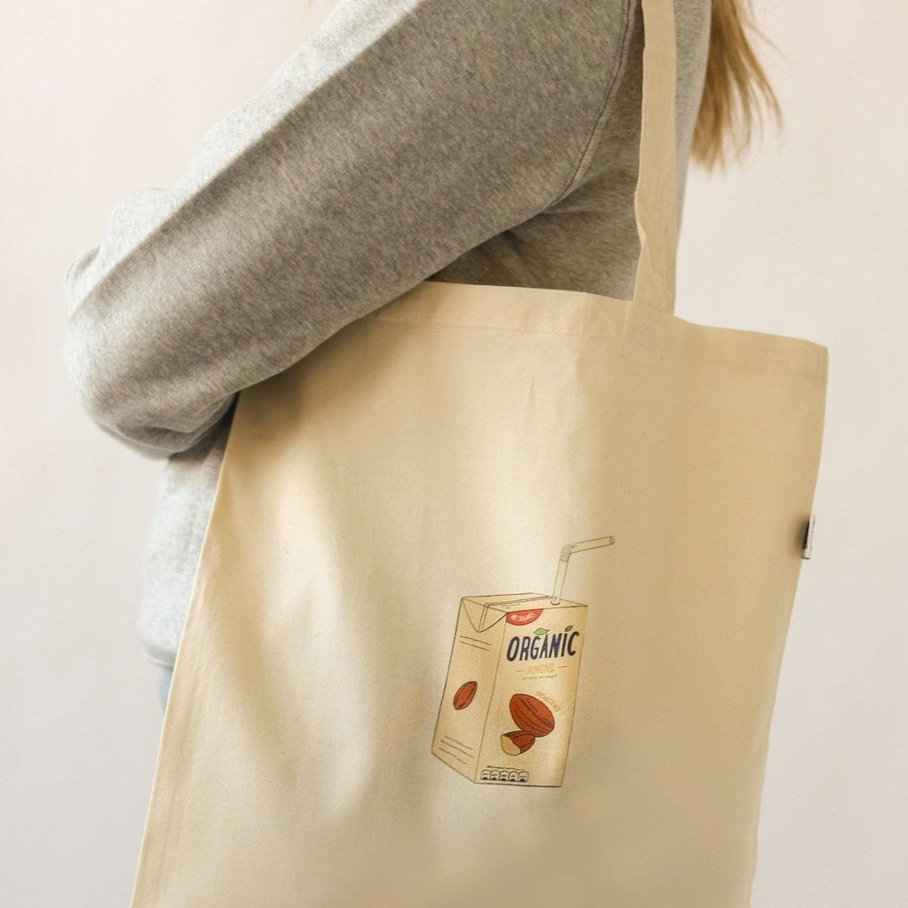 Almond Milk Addict Tote Bag - Vegan - 100% Organic Cotton