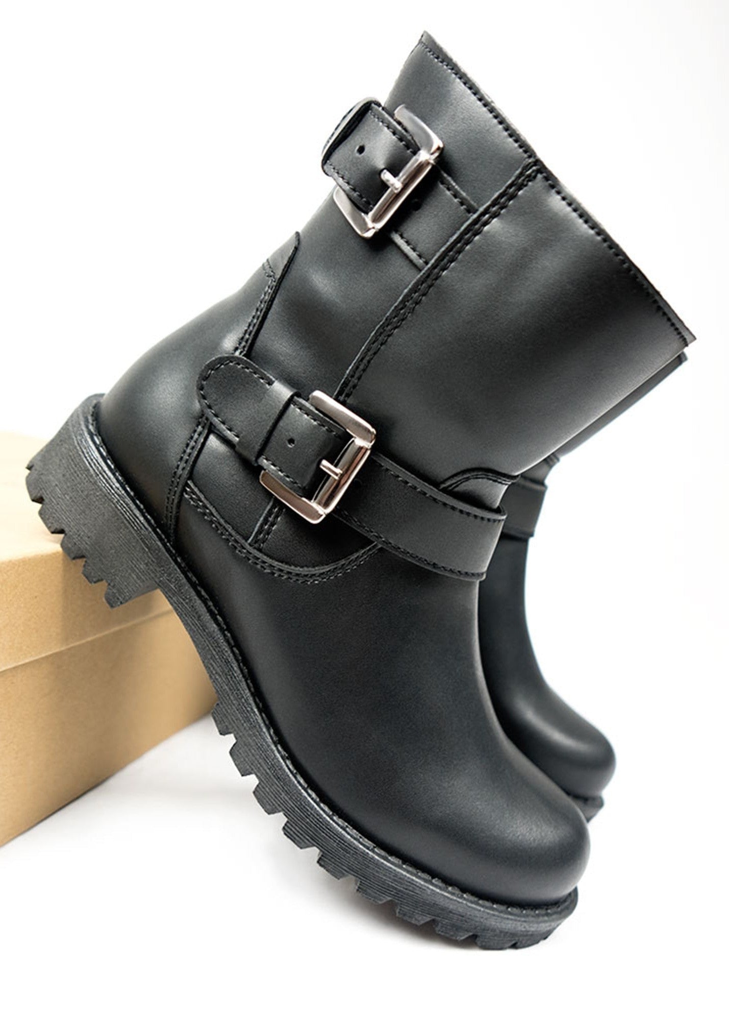 Women's Biker Boots - Black