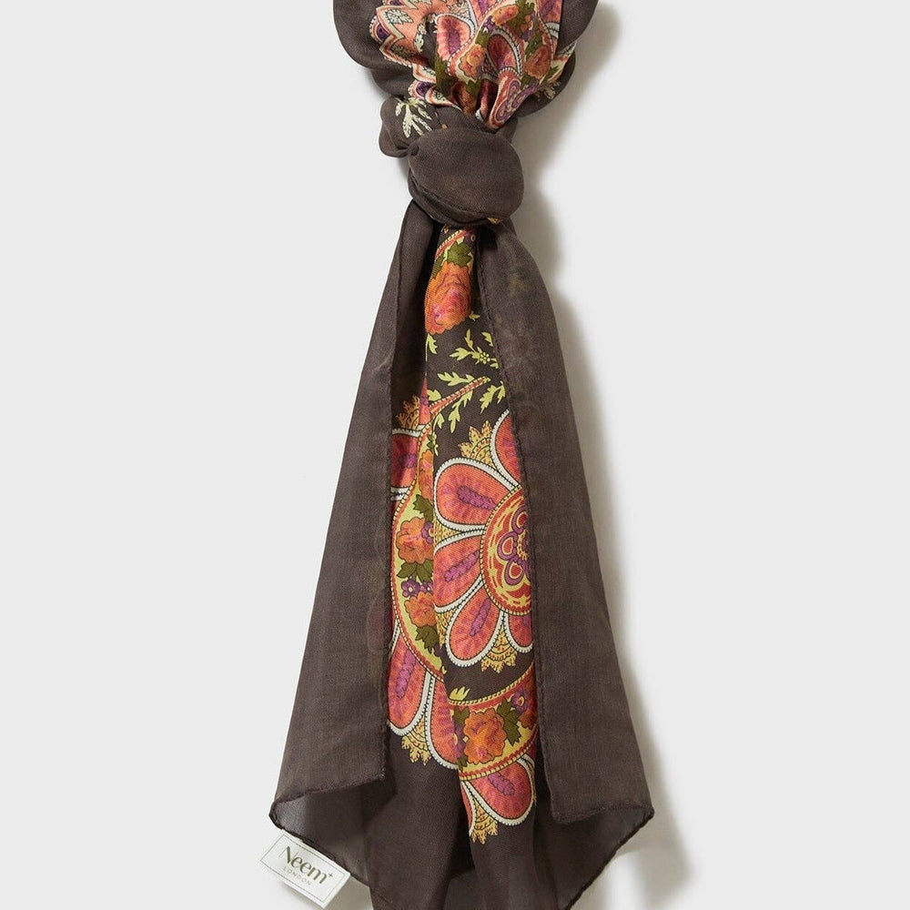 
                  
                    Biodegradable Italian Tencel Orange Paisley Stylish Scarf
                  
                