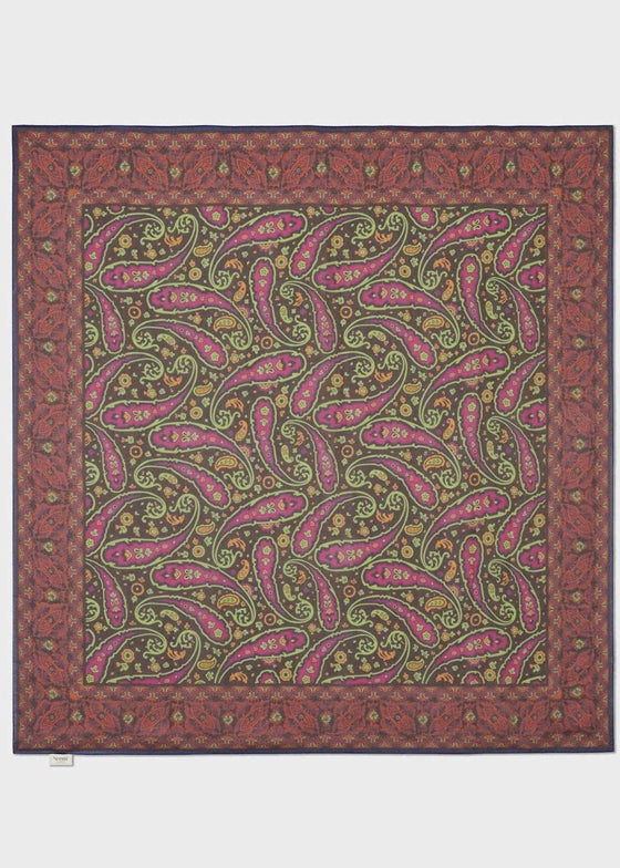 Biodegradable Italian Tencel Pink Paisley Flamboyant Scarf