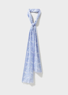  Biodegradable Italian Tencel Sky Paisley Neck Scarf