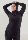 Black Modest Workout Top