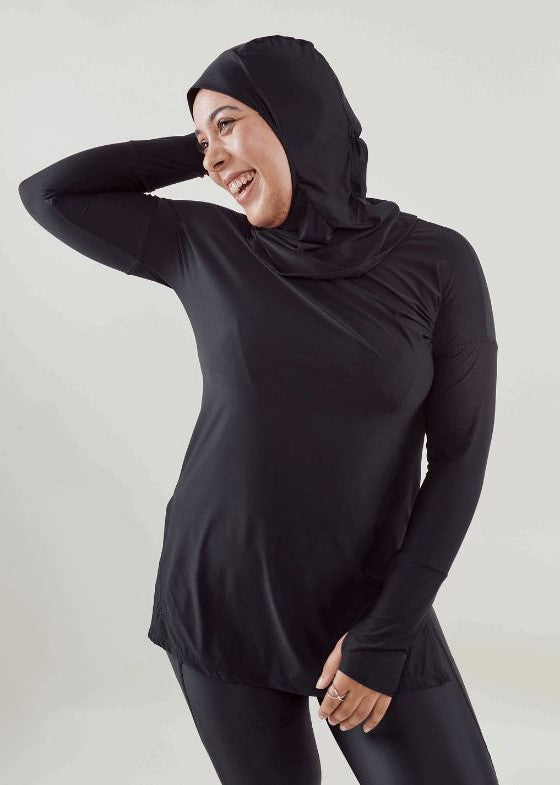 Black Modest Workout Top