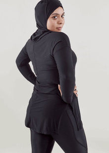  Black Modest Workout Top