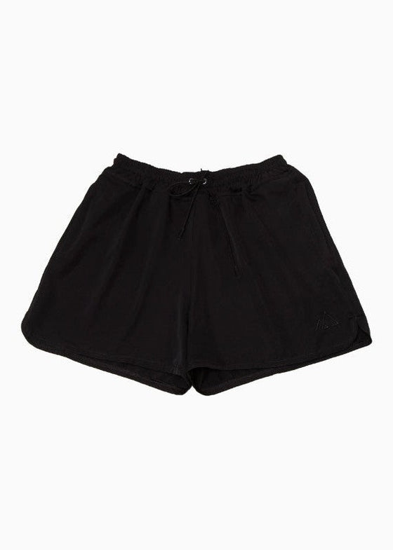 Black Unisex Multipurpose Drawstring Waist Shorts