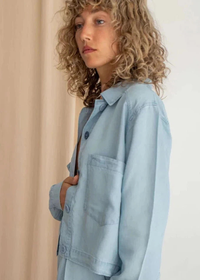 
                  
                    Blue Tencel Denim Light Jacket
                  
                