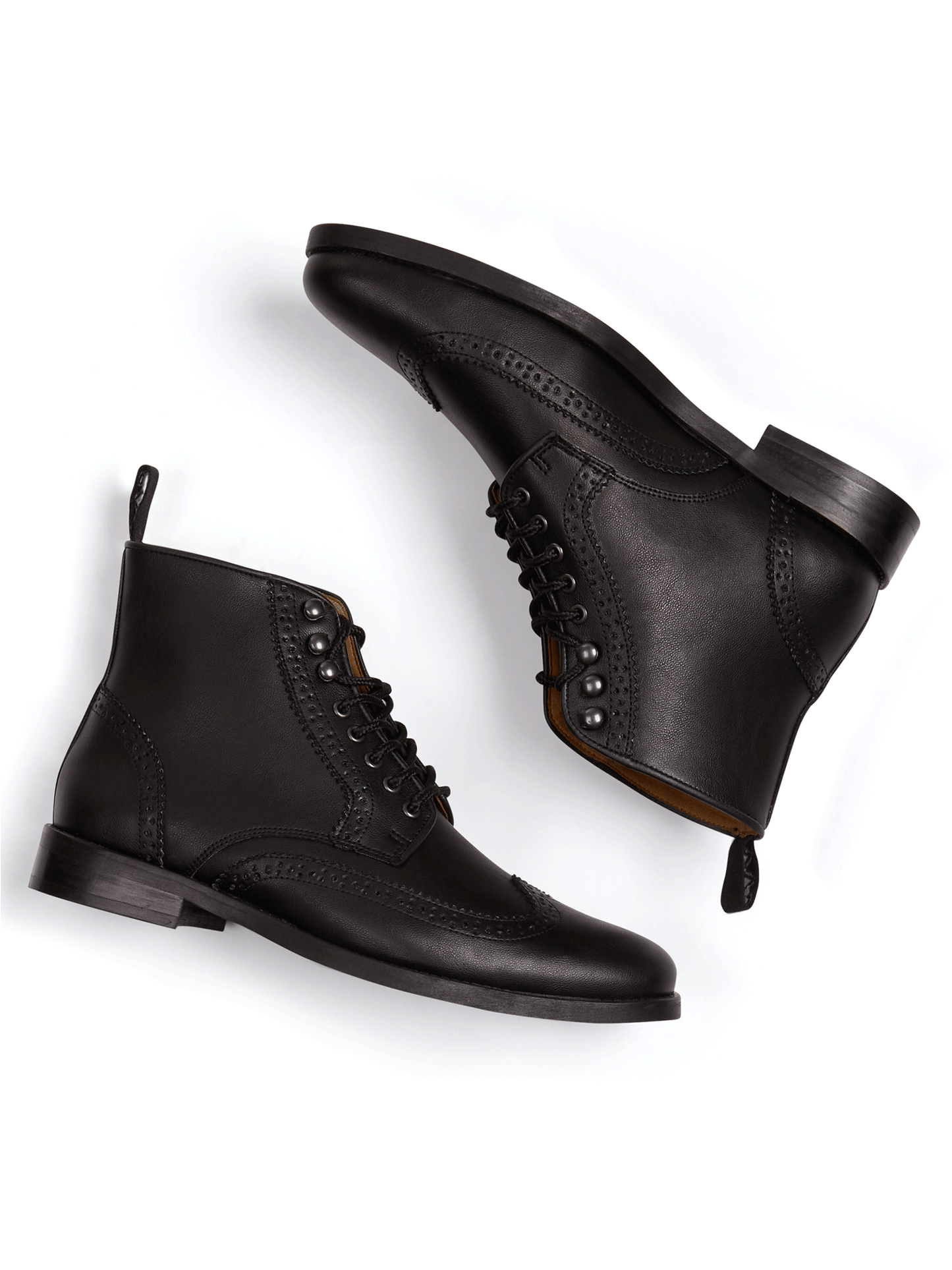 Women's Brogue Boots - Black