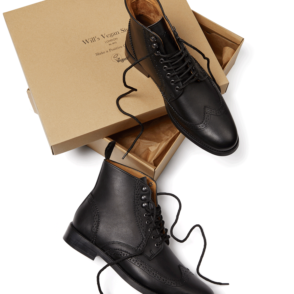 
                  
                    Women's Brogue Boots - Black
                  
                