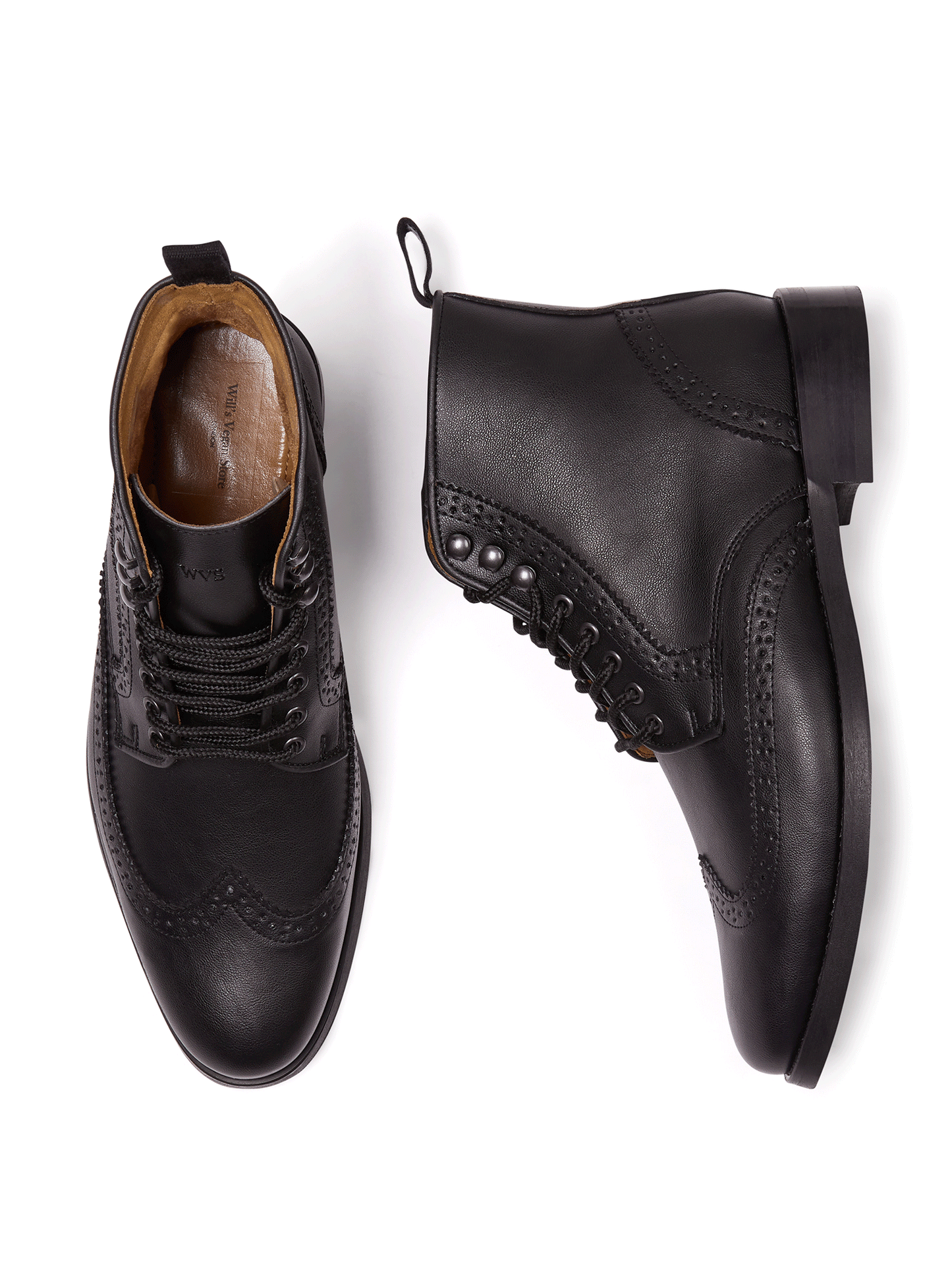 Women's Brogue Boots - Black