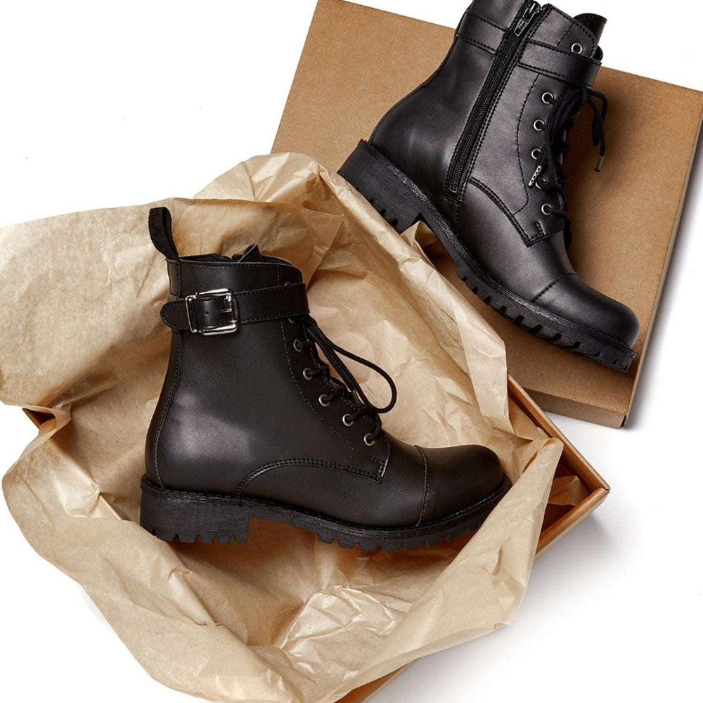 
                  
                    Women's Buckled Work Boots - 2 colours
                  
                