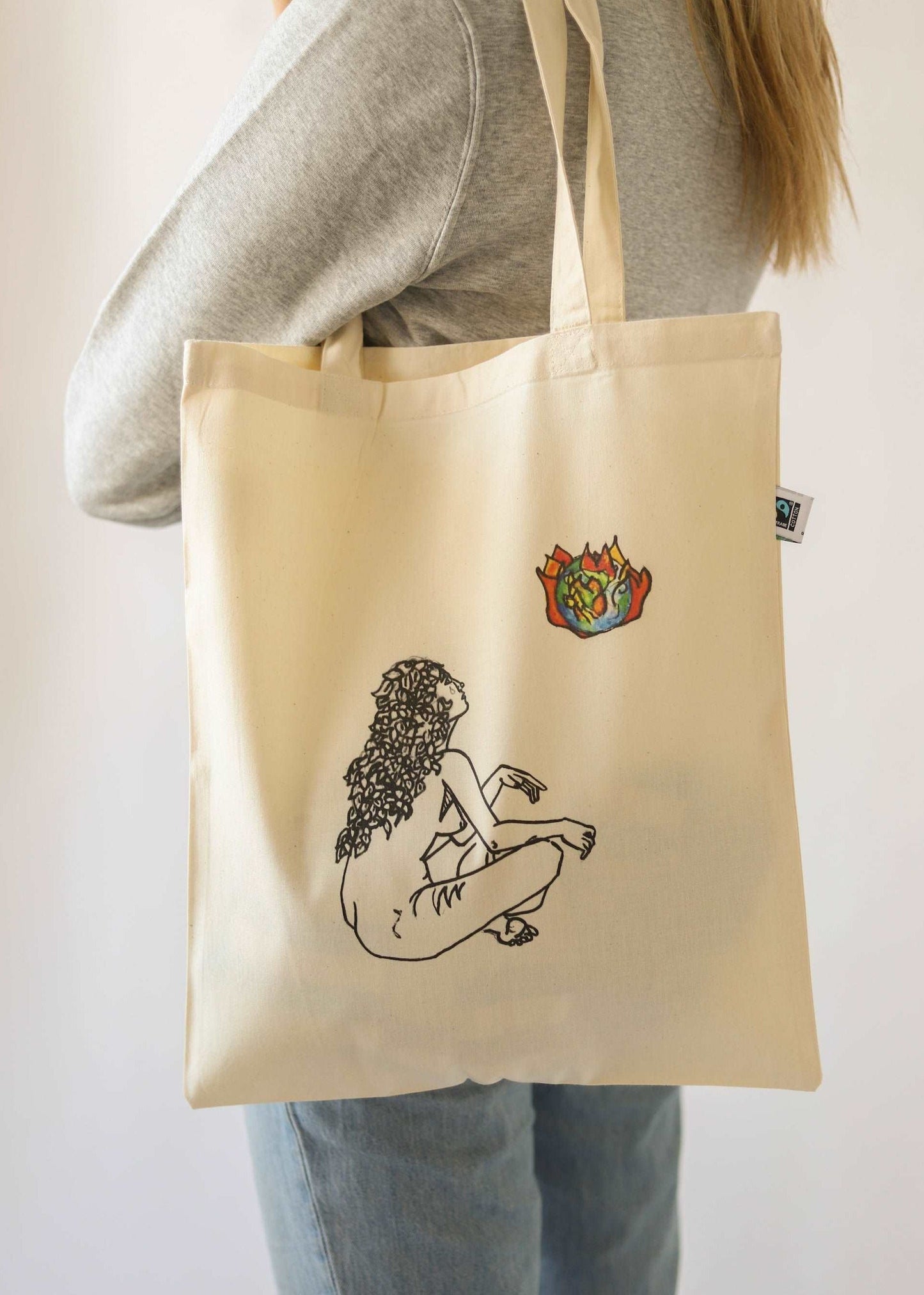 Burning Earth Tote Bag - Vegan - 100% Organic Cotton