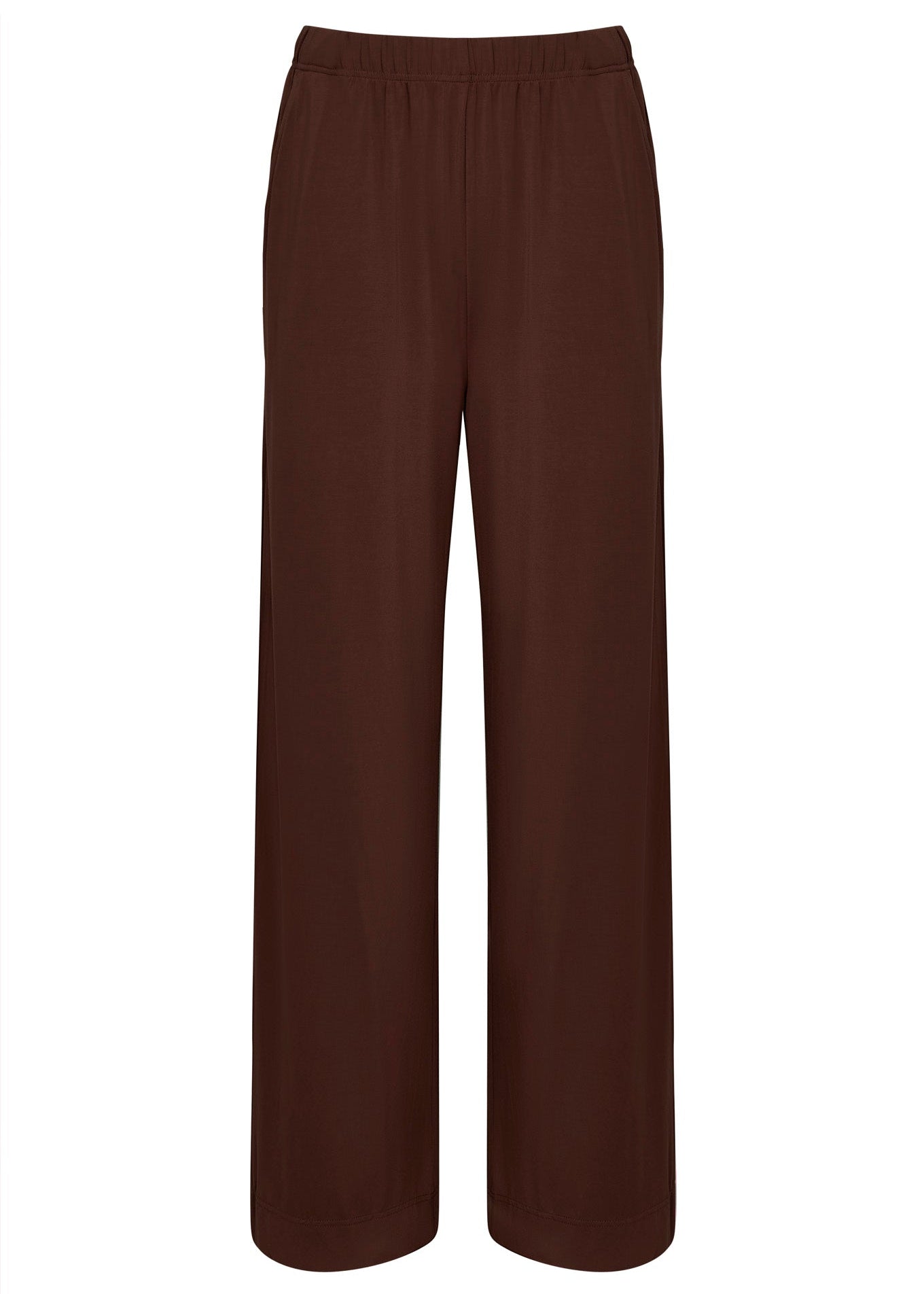 BINITA - Modal Jersey Trouser - Chocolate