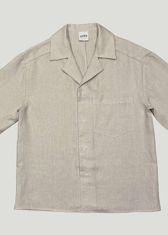 Cream Linen Cuban Shirt