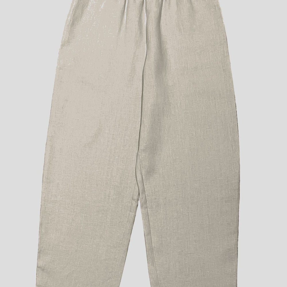 Cream Linen Trousers