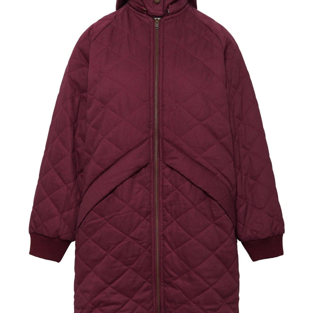 DANIELLA - Organic Cotton Coat Wine Red