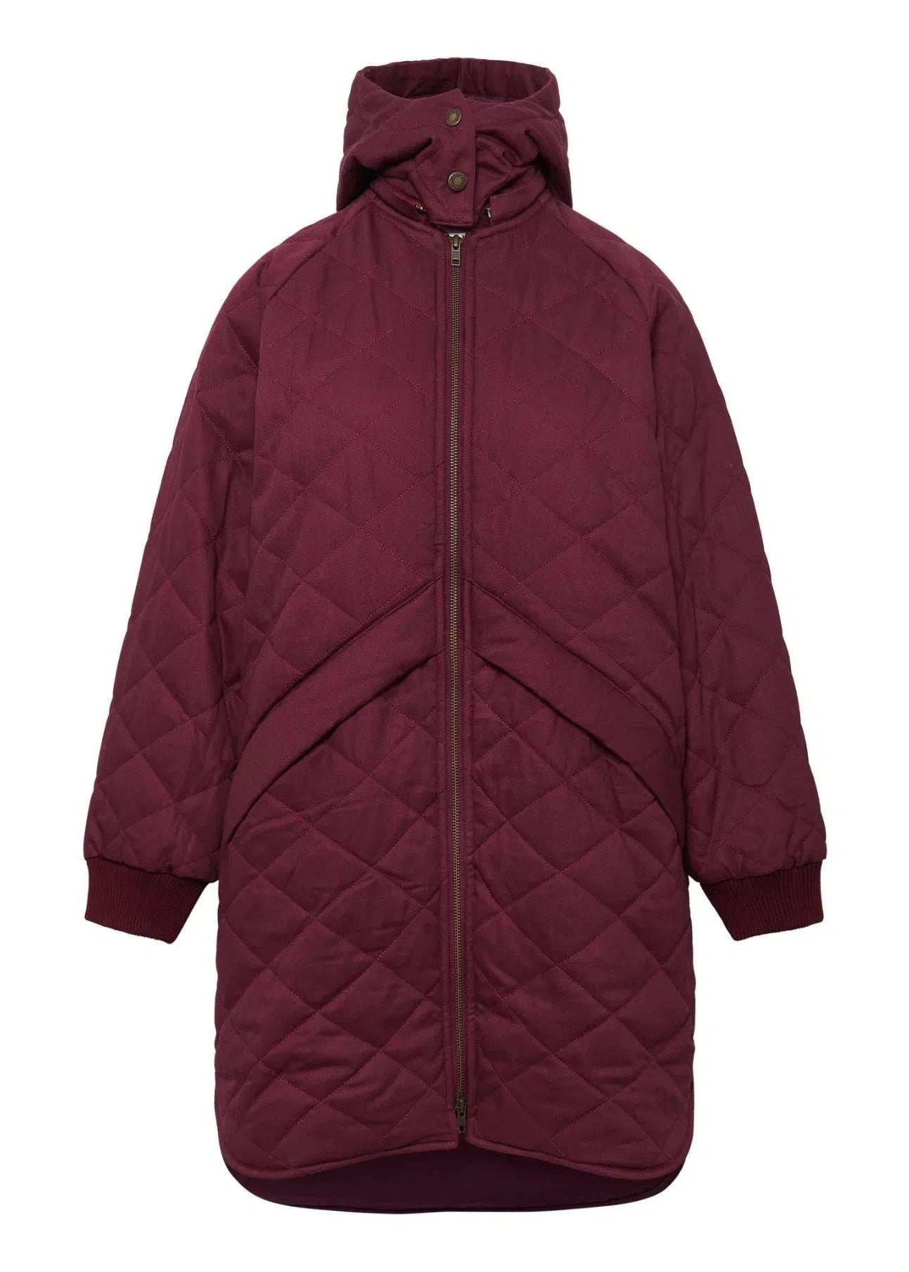 DANIELLA - Organic Cotton Coat Wine Red