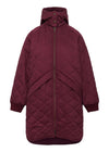 DANIELLA - Organic Cotton Coat Wine Red