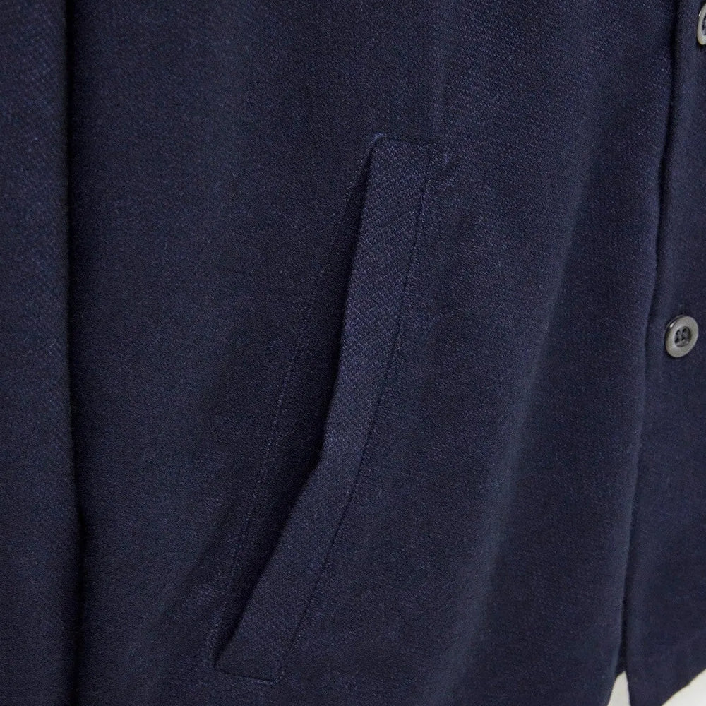 
                  
                    Recycled Italian Flannel Deep Navy St James Overshirt
                  
                