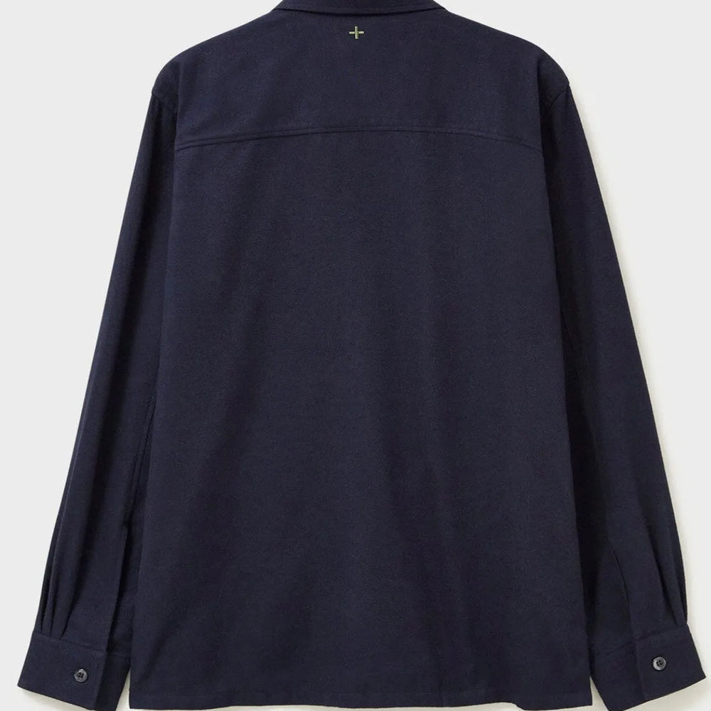 
                  
                    Recycled Italian Flannel Deep Navy St James Overshirt
                  
                