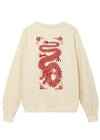 DRAGON - Back Print Organic Cotton Crewneck Sweat