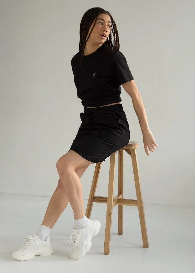DRAWSTRING SWEAT SKIRT
