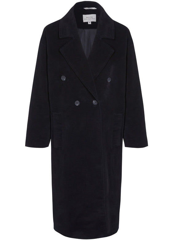 Double Breasted Vegan Wool Coat