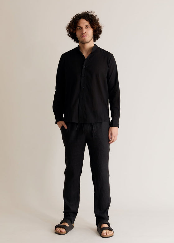 ELIJAH - Linen Top Black