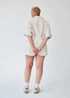 Ethically Made Beige Linen Lounge Co-ord Short Set