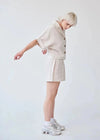 Ethically Made Beige Linen Lounge Co-ord Short Set