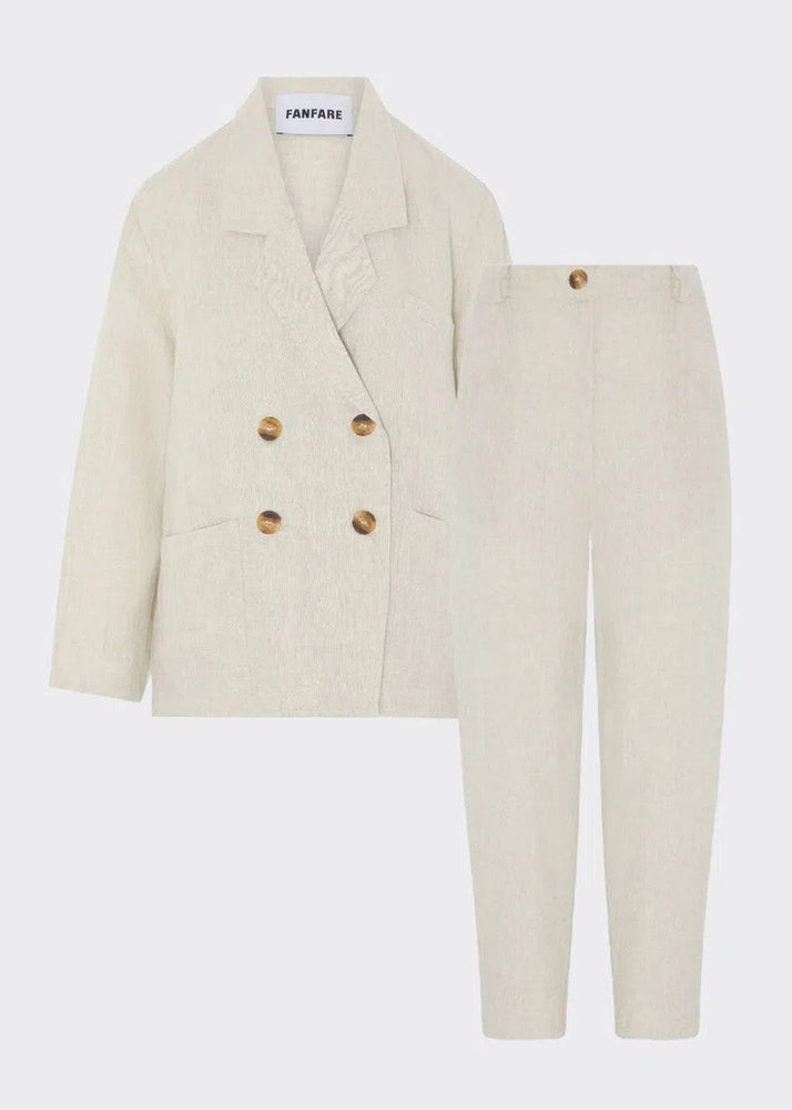 
                  
                    Ethically Made Beige Linen Suit Plain
                  
                