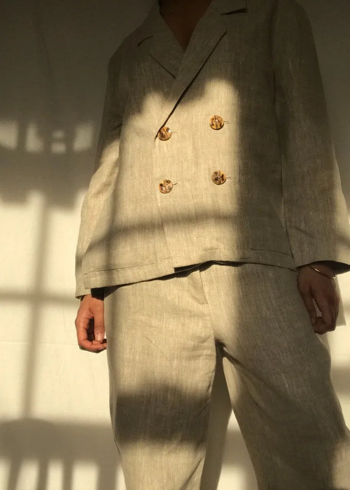 
                  
                    Ethically Made Beige Linen Suit Plain
                  
                