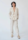 Ethically Made Beige Linen Suit Plain