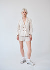 Ethically Made Beige Linen Suit With Shorts