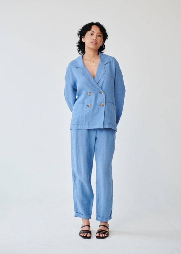 
                  
                    Ethically Made Blue Linen Suit
                  
                