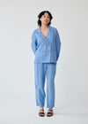 Ethically Made Blue Linen Suit