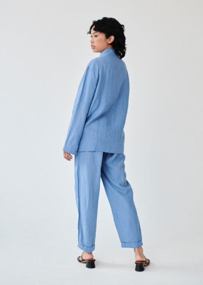 
                  
                    Ethically Made Blue Linen Suit
                  
                